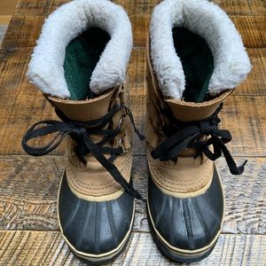 Sorel Neutral Color Boys Winter Snow Boots Size 3